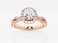 Juliette-Halo Engagement Ring - Lab Grown Diamonds