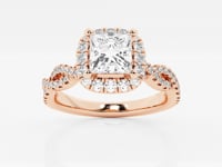 Juliette-Halo Engagement Ring - Lab Grown Diamonds