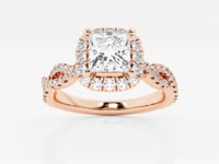 Juliette-Halo Engagement Ring - Lab Grown Diamonds