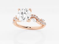 Scarlett-Side Stone Engagement Ring - Lab Grown Diamonds