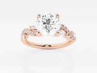Scarlett-Side Stone Engagement Ring - Lab Grown Diamonds