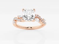 Scarlett-Side Stone Engagement Ring - Lab Grown Diamonds