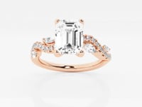 Scarlett-Side Stone Engagement Ring - Lab Grown Diamonds