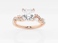 Scarlett-Side Stone Engagement Ring - Lab Grown Diamonds