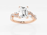Scarlett-Side Stone Engagement Ring - Lab Grown Diamonds