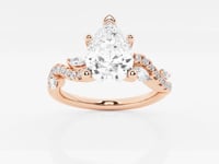 Scarlett-Side Stone Engagement Ring - Lab Grown Diamonds