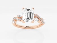 Scarlett-Side Stone Engagement Ring - Lab Grown Diamonds