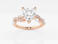 Scarlett-Side Stone Engagement Ring - Lab Grown Diamonds