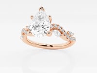 Scarlett-Side Stone Engagement Ring - Lab Grown Diamonds