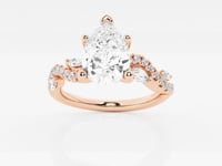 Scarlett-Side Stone Engagement Ring - Lab Grown Diamonds