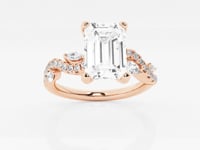 Scarlett-Side Stone Engagement Ring - Lab Grown Diamonds