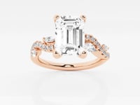 Scarlett-Side Stone Engagement Ring - Lab Grown Diamonds
