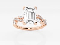 Scarlett-Side Stone Engagement Ring - Lab Grown Diamonds