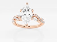 Scarlett-Side Stone Engagement Ring - Lab Grown Diamonds