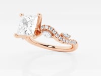 Scarlett-Side Stone Engagement Ring - Lab Grown Diamonds