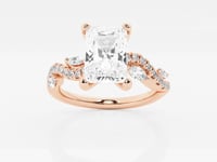 Scarlett-Side Stone Engagement Ring - Lab Grown Diamonds