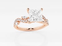 Scarlett-Side Stone Engagement Ring - Lab Grown Diamonds