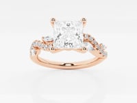 Scarlett-Side Stone Engagement Ring - Lab Grown Diamonds