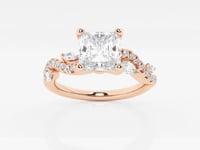 Scarlett-Side Stone Engagement Ring - Lab Grown Diamonds