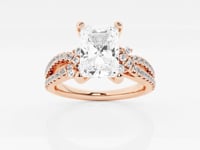 Luna-Side Stone Engagement Ring - Lab Grown Diamonds