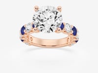 Nova-Side Stone Engagement Ring - Lab Grown Diamonds