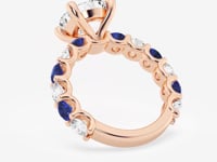 Nova-Side Stone Engagement Ring - Lab Grown Diamonds