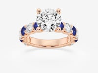 Nova-Side Stone Engagement Ring - Lab Grown Diamonds
