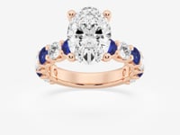 Nova-Side Stone Engagement Ring - Lab Grown Diamonds