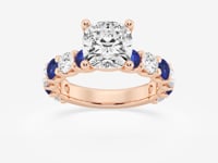 Nova-Side Stone Engagement Ring - Lab Grown Diamonds
