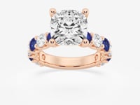 Nova-Side Stone Engagement Ring - Lab Grown Diamonds