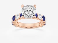 Nova-Side Stone Engagement Ring - Lab Grown Diamonds