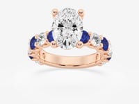 Nova-Side Stone Engagement Ring - Lab Grown Diamonds