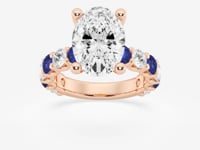 Nova-Side Stone Engagement Ring - Lab Grown Diamonds