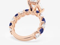 Nova-Side Stone Engagement Ring - Lab Grown Diamonds