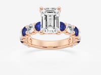Nova-Side Stone Engagement Ring - Lab Grown Diamonds