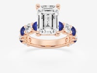 Nova-Side Stone Engagement Ring - Lab Grown Diamonds