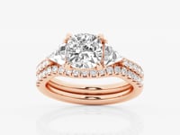 Isla-Side Stone Engagement Ring - Lab Grown Diamonds
