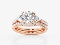Isla-Side Stone Engagement Ring - Lab Grown Diamonds