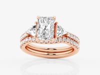 Isla-Side Stone Engagement Ring - Lab Grown Diamonds