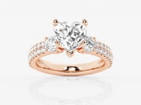 Vivienne-Three Stone Engagement Ring - Lab Grown Diamonds