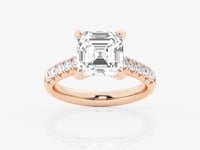 Estelle-Side Stone Engagement Ring - Lab Grown Diamonds