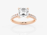 Estelle-Side Stone Engagement Ring - Lab Grown Diamonds