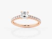 Estelle-Side Stone Engagement Ring - Lab Grown Diamonds