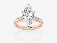 Estelle-Side Stone Engagement Ring - Lab Grown Diamonds
