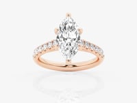 Estelle-Side Stone Engagement Ring - Lab Grown Diamonds