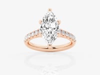 Estelle-Side Stone Engagement Ring - Lab Grown Diamonds