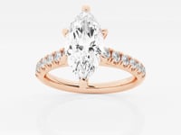 Estelle-Side Stone Engagement Ring - Lab Grown Diamonds