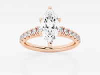 Estelle-Side Stone Engagement Ring - Lab Grown Diamonds
