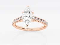 Estelle-Side Stone Engagement Ring - Lab Grown Diamonds