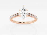 Estelle-Side Stone Engagement Ring - Lab Grown Diamonds